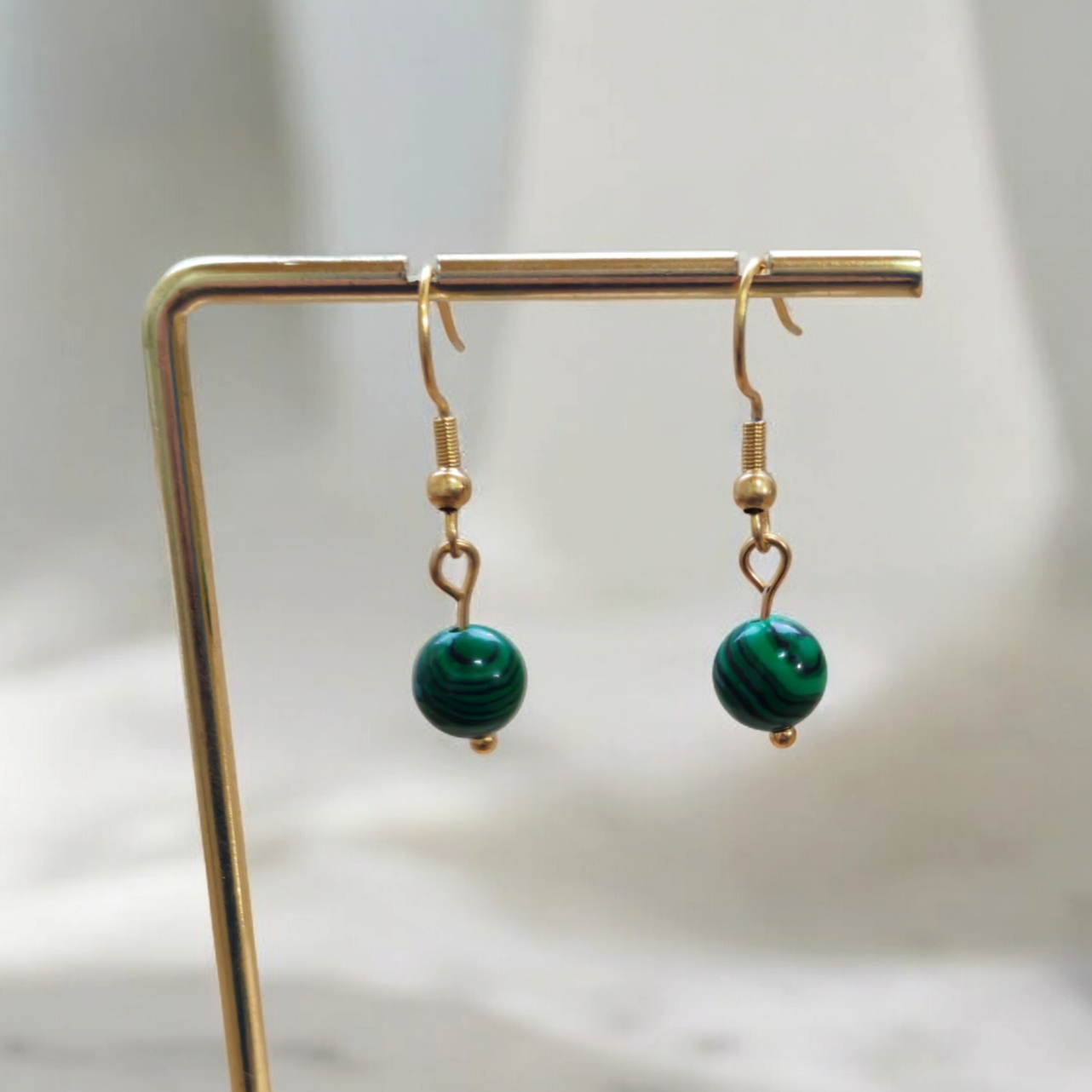 Boucles d'oreilles Aurora - Malachite