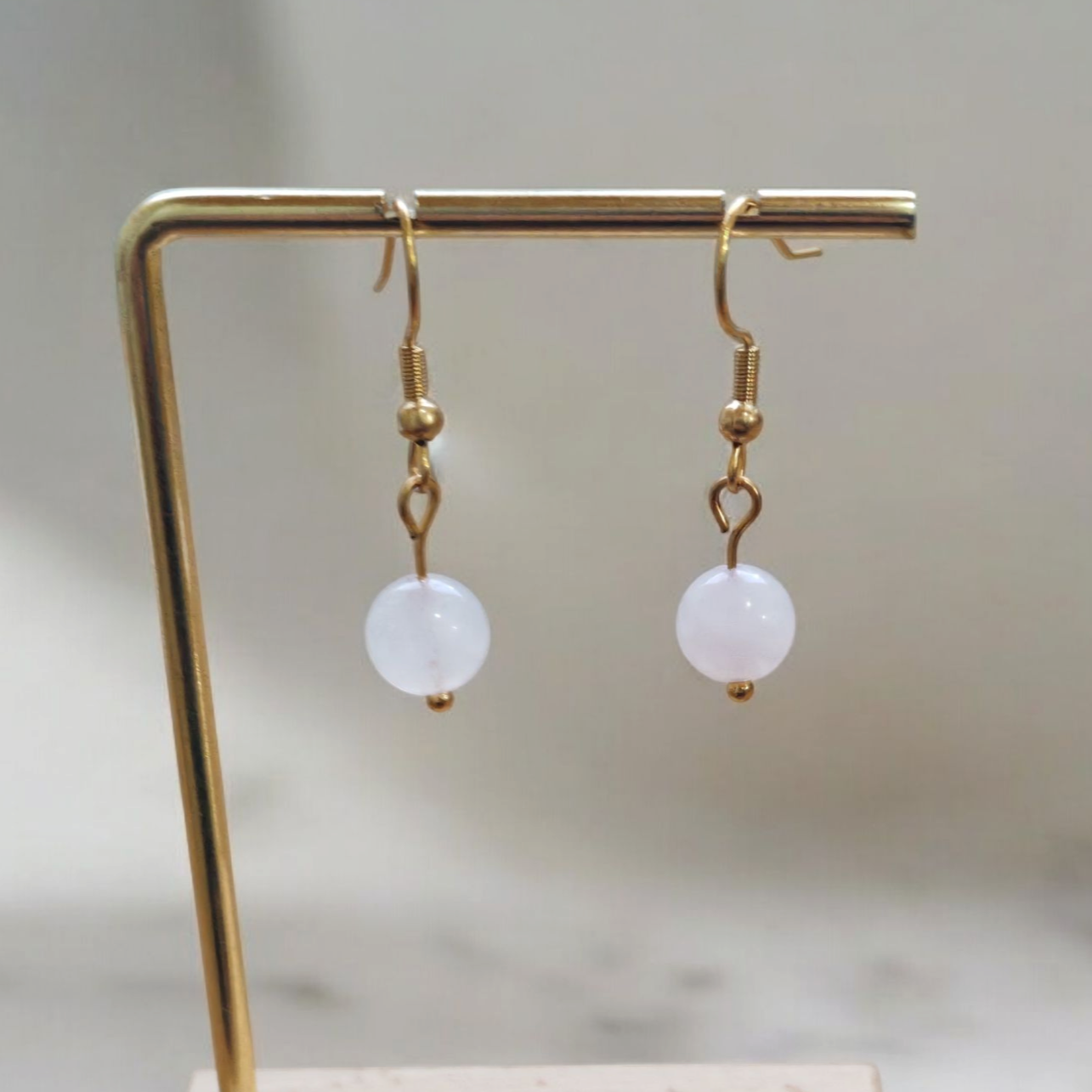 Boucles d'oreilles Aurora - Quartz Rose