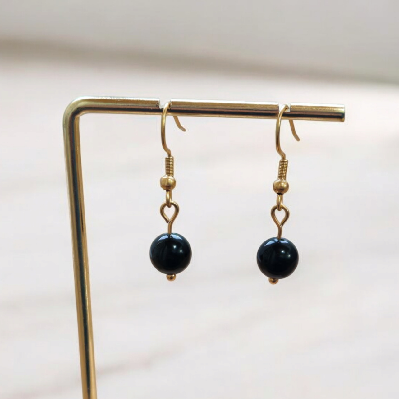 Boucles d'oreilles Aurora - Obsidienne