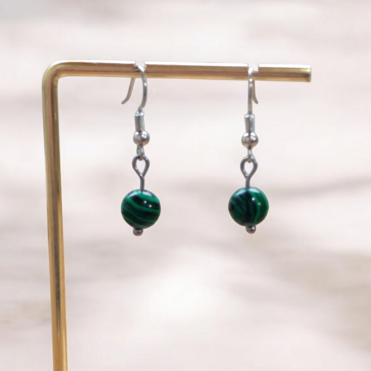 Boucles d'oreilles Aurora - Malachite