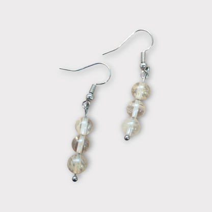 Boucles d'oreilles Trinity - Citrine