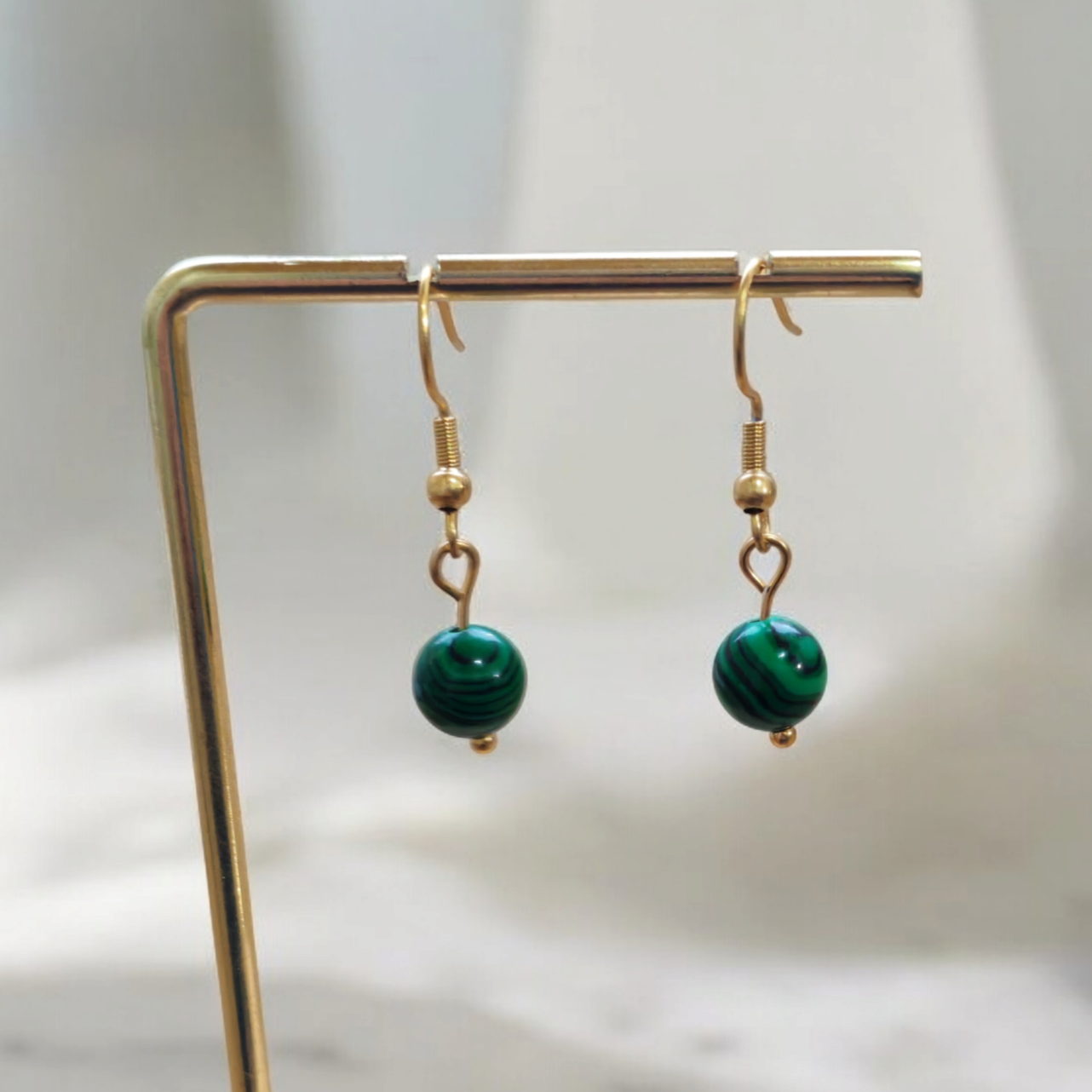 Boucles d'oreilles Aurora -  Malachite