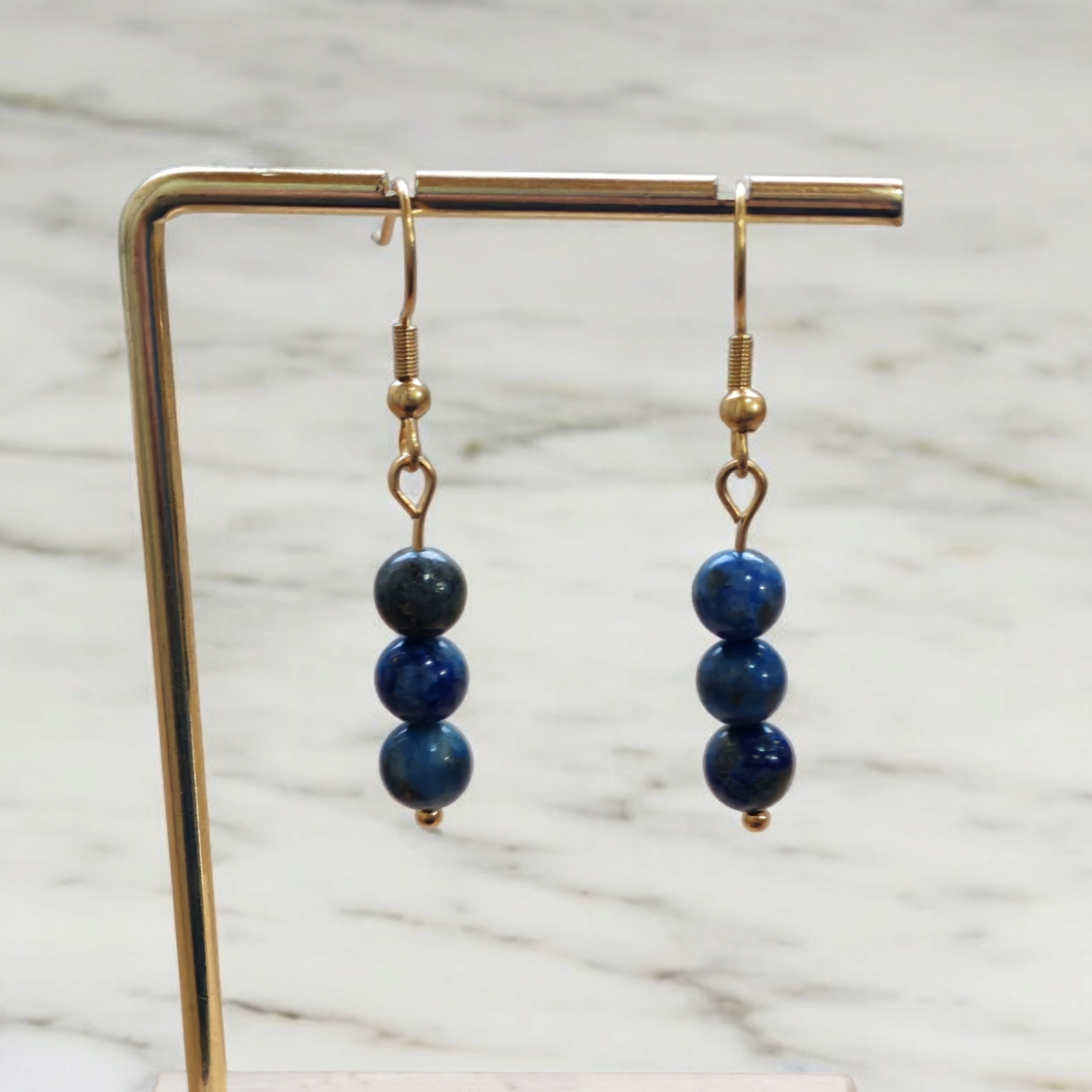 Boucles d'oreilles Trinity - Lapis Lazuli