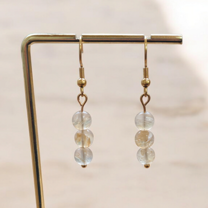 Boucles d'oreilles Trinity - Citrine