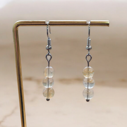 Boucles d'oreilles Trinity - Citrine