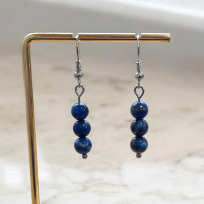 Boucles d'oreilles Trinity - Lapis Lazuli