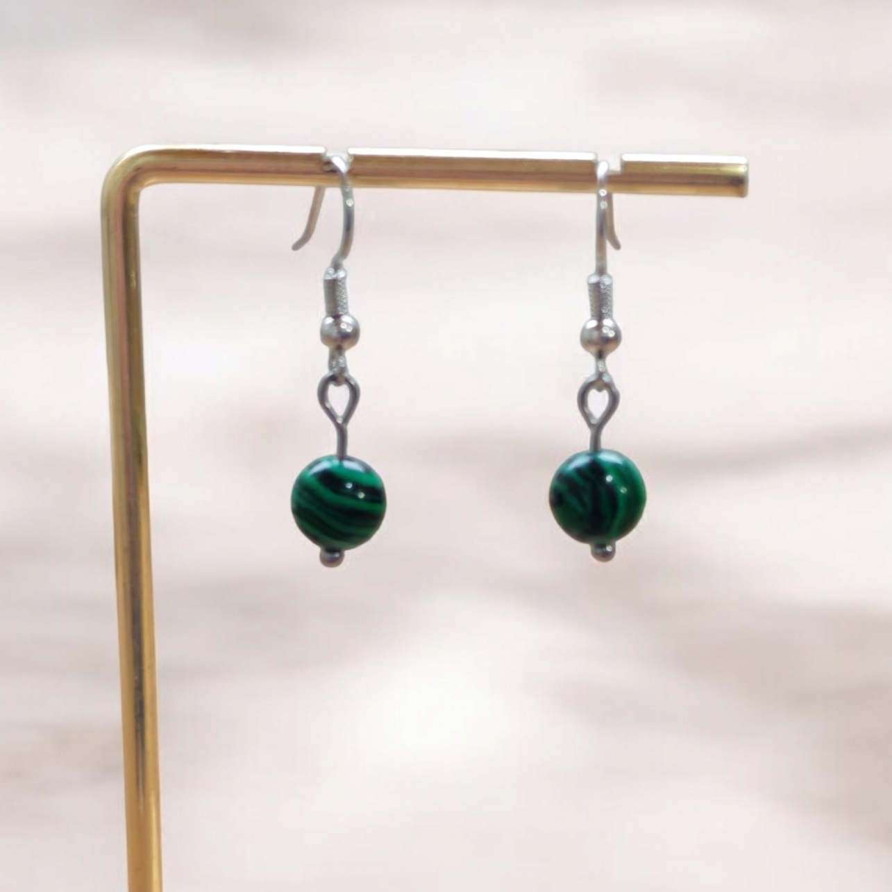 Boucles d'oreilles Aurora -  Malachite