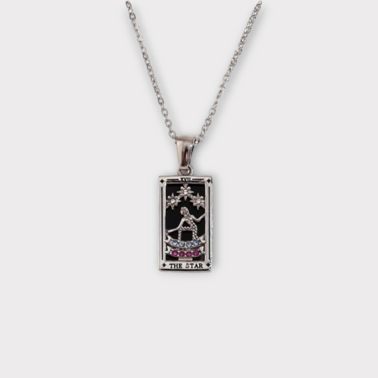 Collier Tarot "The Star" - Argent