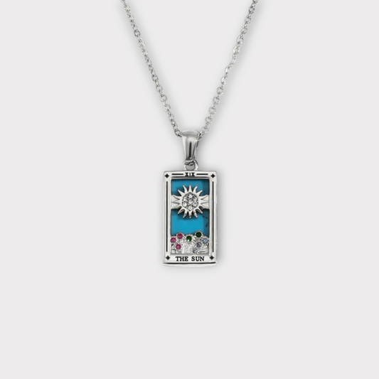 Collier Tarot "The Sun" - Argent